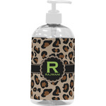 Granite Leopard Plastic Soap / Lotion Dispenser (16 oz - Large - White) (Personalized)