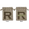 Granite Leopard Medium Burlap Gift Bag - Front and Back