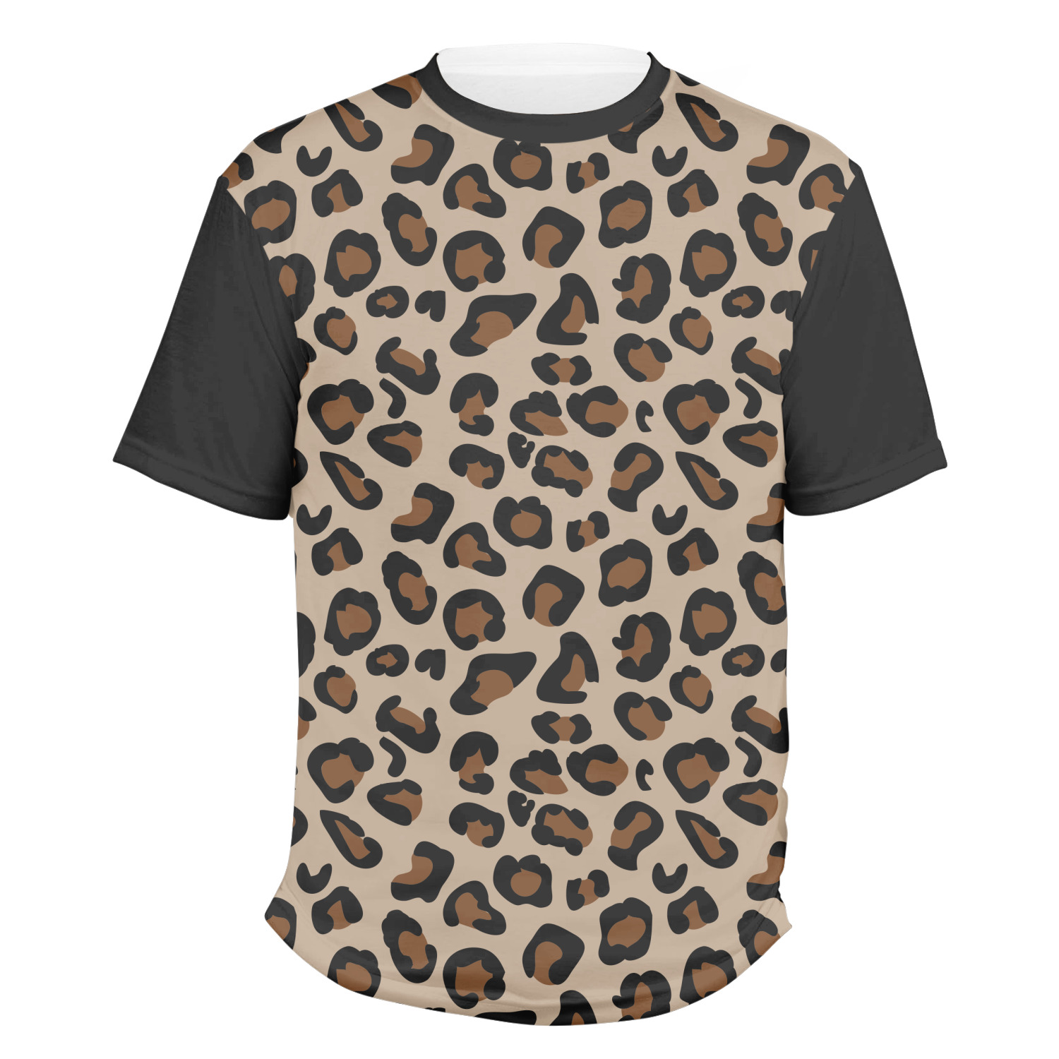 Custom Granite Leopard Men s Crew T Shirt YouCustomizeIt