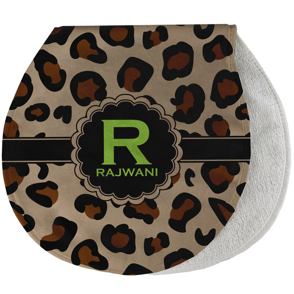 Custom Granite Leopard Burp Pad - Velour w/ Name and Initial