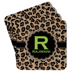 Granite Leopard Paper Coasters w/ Name and Initial