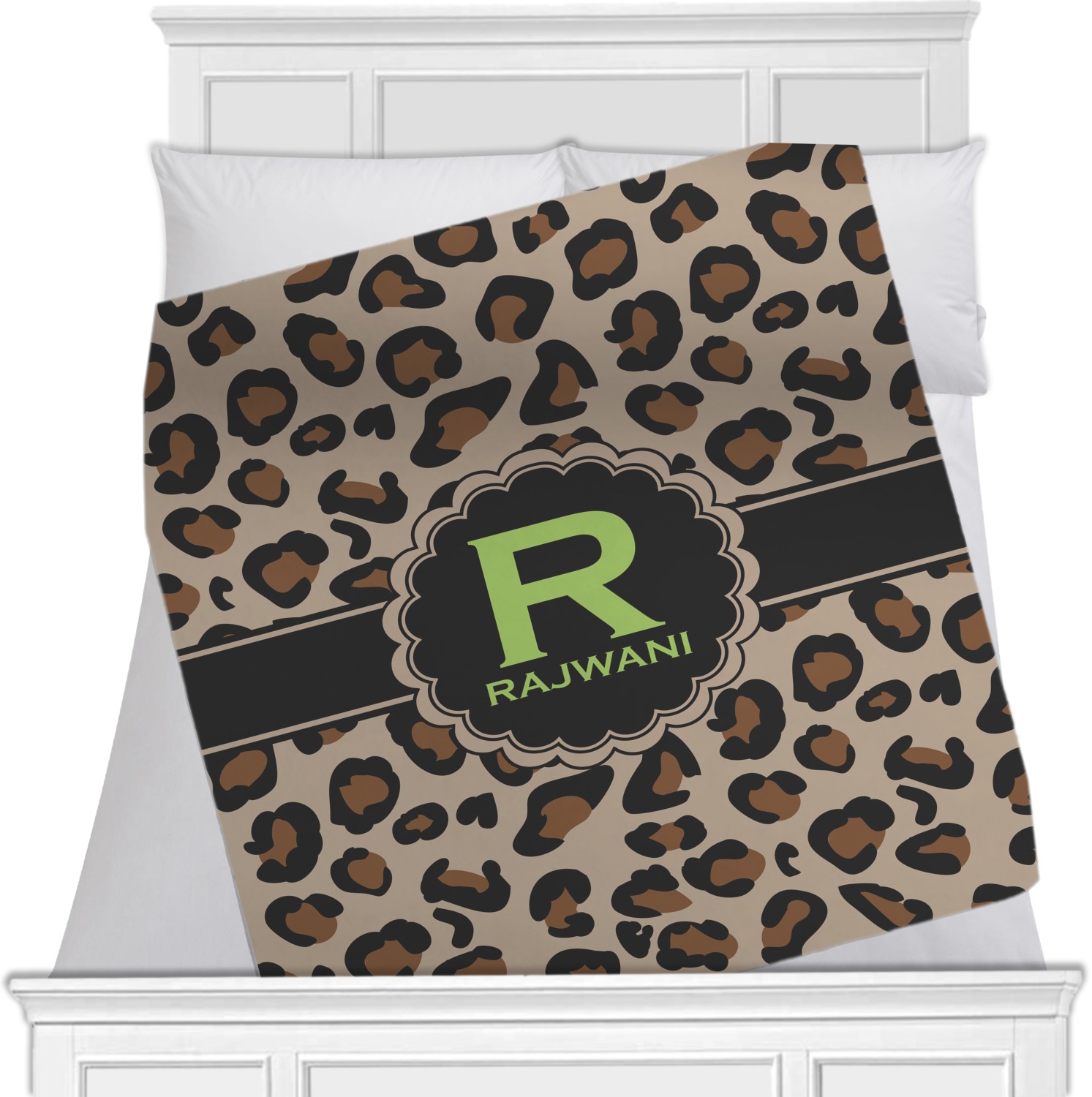 Granite Leopard Fleece Blanket - Twin / Full - 80"x60 ...