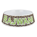 Granite Leopard Plastic Dog Bowl - Large (Personalized)