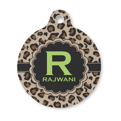 Granite Leopard Round Pet ID Tag - Small (Personalized)