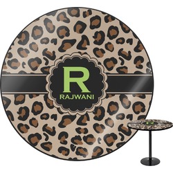 Granite Leopard Round Table - 24" (Personalized)