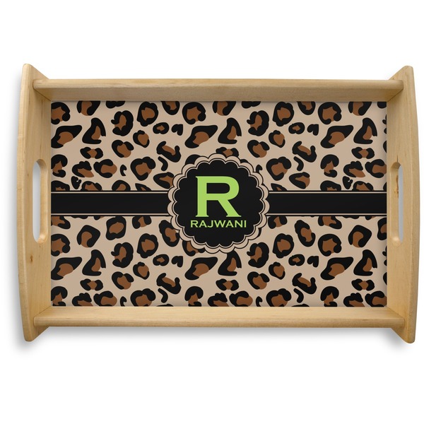 Custom Granite Leopard Natural Wooden Tray - Small (Personalized)