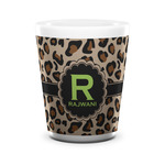 Granite Leopard Ceramic Shot Glass - 1.5 oz - White - Single (Personalized)