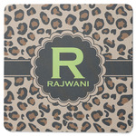 Granite Leopard Square Rubber Backed Coaster (Personalized)