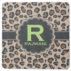 Granite Leopard Square Rubber Backed Coaster (Personalized)