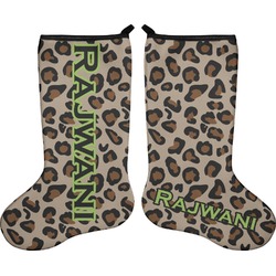 Granite Leopard Holiday Stocking - Double-Sided - Neoprene (Personalized)