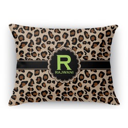 Granite Leopard Rectangular Throw Pillow Case (Personalized)