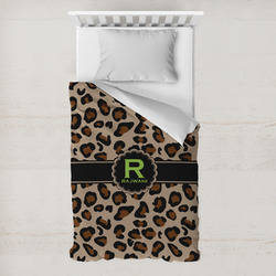 Granite Leopard Toddler Duvet Cover w/ Name and Initial