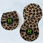 Granite Leopard Burp Pads - Velour - Set of 2 w/ Name and Initial