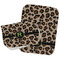 Granite Leopard Two Rectangle Burp Cloths - Open & Folded