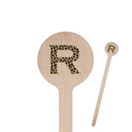 Granite Leopard 7.5" Round Wooden Stir Sticks - Single Sided (Personalized)