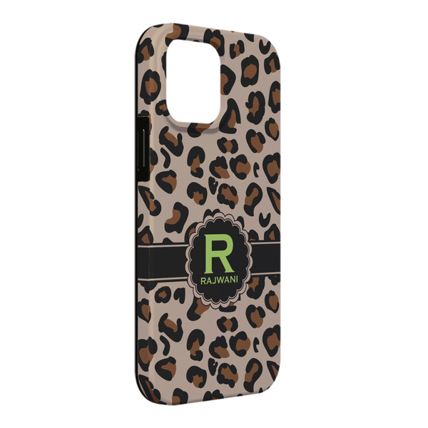 Custom Granite Leopard iPhone Case - Rubber Lined - iPhone 13 Pro Max (Personalized)