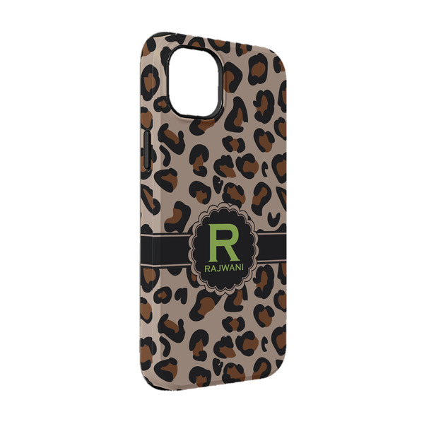 Custom Granite Leopard iPhone Case - Rubber Lined - iPhone 14 (Personalized)