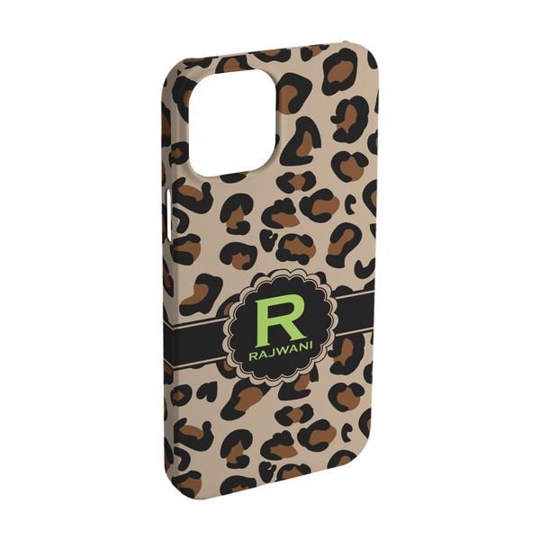 Custom Granite Leopard iPhone Case - Plastic - iPhone 15 (Personalized)