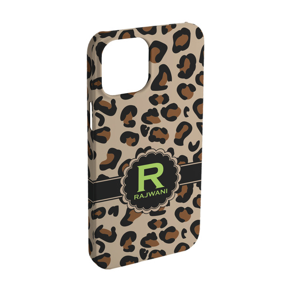 Custom Granite Leopard iPhone Case - Plastic - iPhone 15 Pro (Personalized)