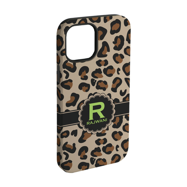 Custom Granite Leopard iPhone Case - Rubber Lined - iPhone 15 Pro (Personalized)