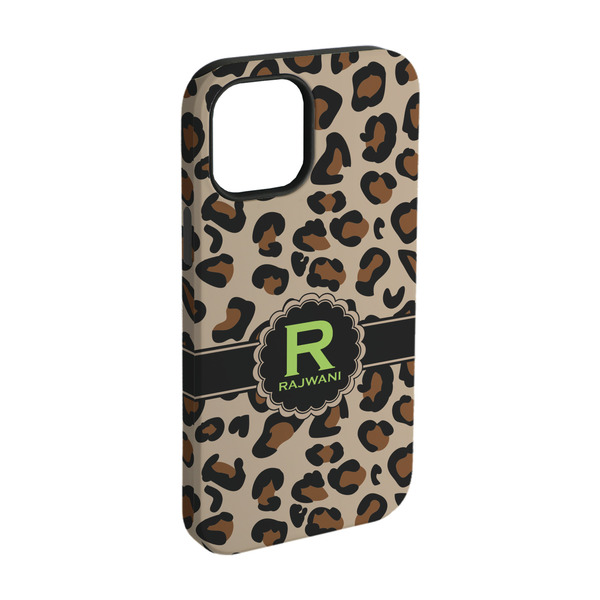 Custom Granite Leopard iPhone Case - Rubber Lined - iPhone 15 (Personalized)