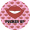 Lips (Pucker Up) 1" Multipurpose Round Labels - Single Sticker