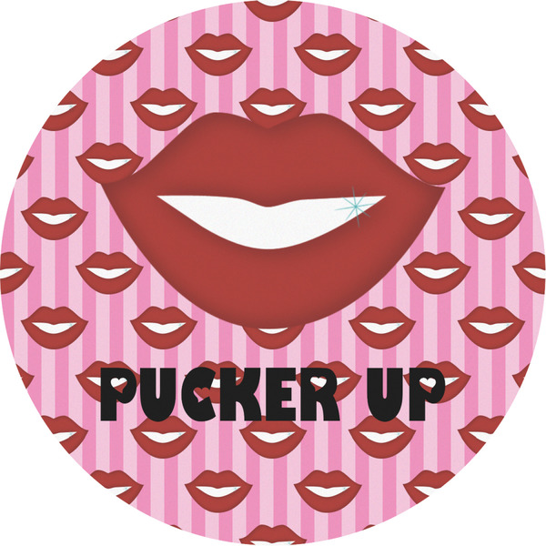 Custom Lips (Pucker Up) Multipurpose Round Labels - 2"