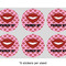 Lips (Pucker Up) 3" Multipurpose Round Labels - Sheet