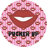 Lips (Pucker Up) Multipurpose Round Labels - 3"