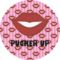 Lips (Pucker Up) Multipurpose Round Labels - 3"