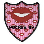 Lips (Pucker Up) Iron On Shield Patch B