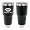 Lips (Pucker Up) 30 oz Stainless Steel Ringneck Tumblers - Black - Single Sided - APPROVAL