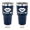 Lips (Pucker Up) 30 oz Stainless Steel Ringneck Tumblers - Navy - Double Sided - APPROVAL