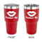 Lips (Pucker Up) 30 oz Stainless Steel Ringneck Tumblers - Red - Double Sided - APPROVAL