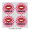 Lips (Pucker Up) 4" Multipurpose Round Labels - Sheet