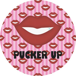 Lips (Pucker Up) Multipurpose Round Labels - 5"