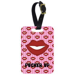 Lips (Pucker Up) Metal Luggage Tag