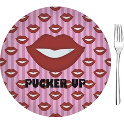 Lips (Pucker Up) Glass Appetizer / Dessert Plate 8"