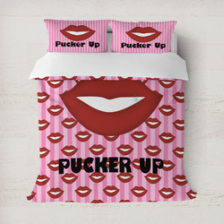 Lips (Pucker Up) Duvet Cover Set - Full / Queen