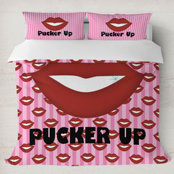 Lips (Pucker Up) Duvet Cover Set - King