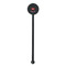 Lips (Pucker Up) Black Plastic 5.5" Stir Stick - Round - Single Stick