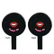 Lips (Pucker Up) Black Plastic 7" Stir Stick - Double Sided - Round - Front & Back