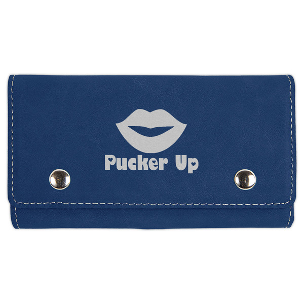 Custom Lips (Pucker Up) Cards & Dice Set - Navy Blue