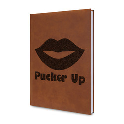 Lips (Pucker Up) Leatherette Journal - Double Sided