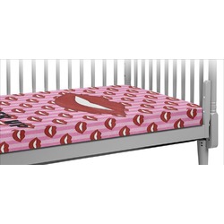 Lips (Pucker Up) Crib Fitted Sheet