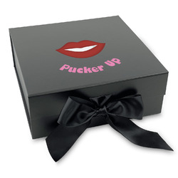 Lips (Pucker Up) Gift Box with Magnetic Lid - Black