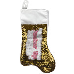 Lips (Pucker Up) Reversible Sequin Stocking - Gold