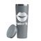 Lips (Pucker Up) Grey RTIC Everyday Tumbler - 28 oz. - Lid Off