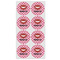 Lips (Pucker Up) Icing Circle - Medium - Set of 8