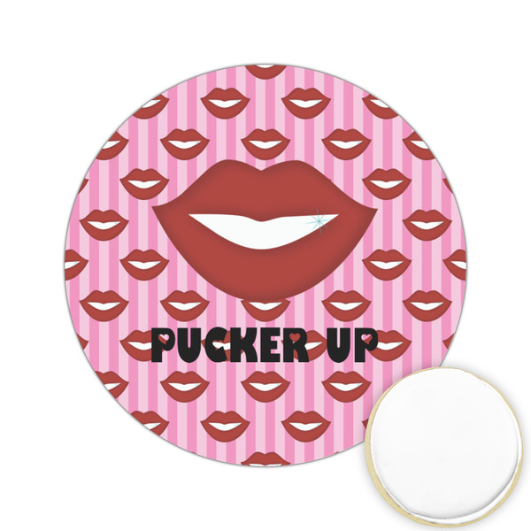 Custom Lips (Pucker Up) Printed Cookie Topper - 2.15"